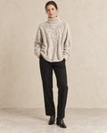 Coltrui dames oversized vlechtpatroon beige - Havlin