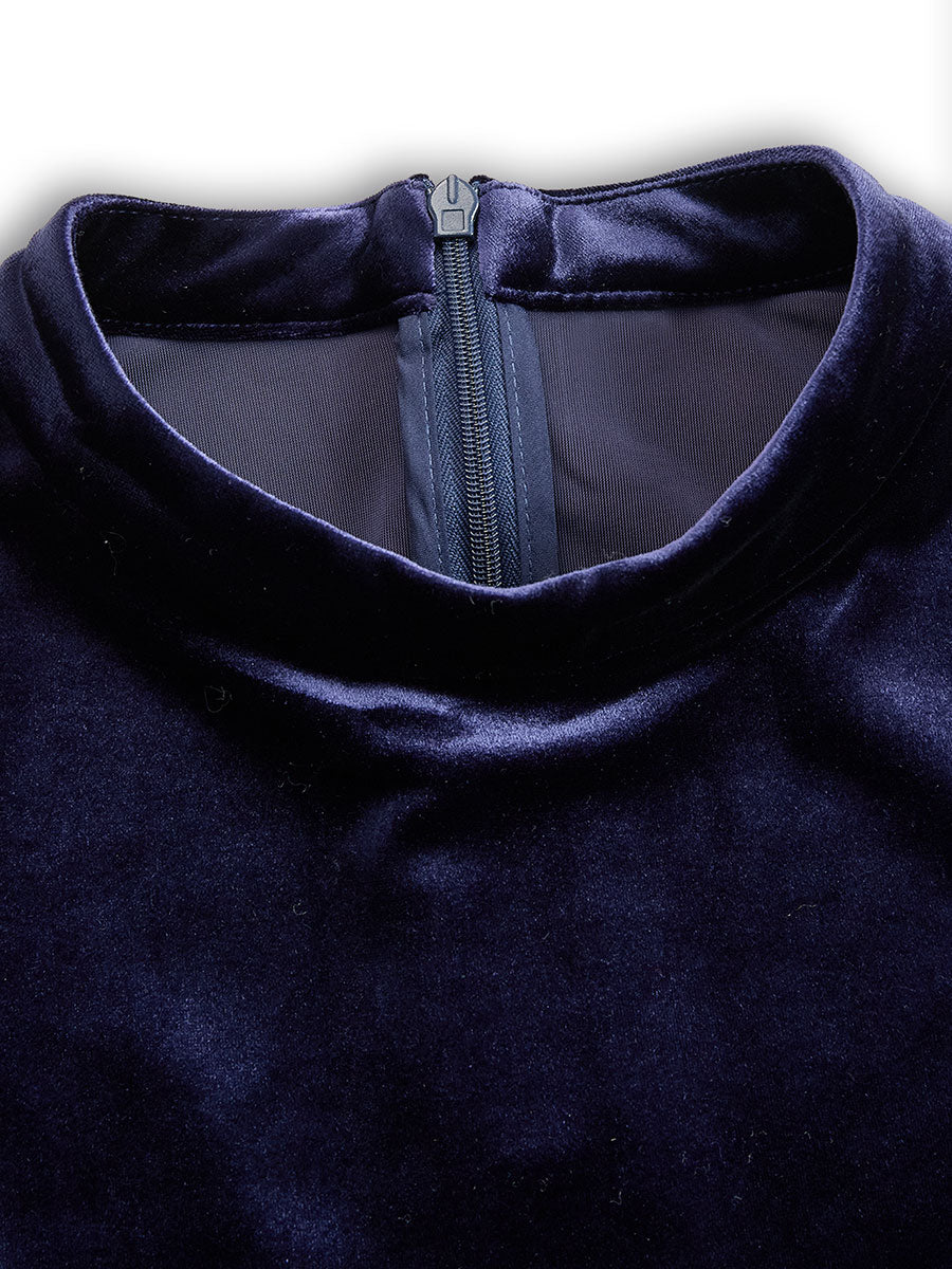 Fluwelen Midi Jurk Dames met Lange Mouwen - afbeelding 5