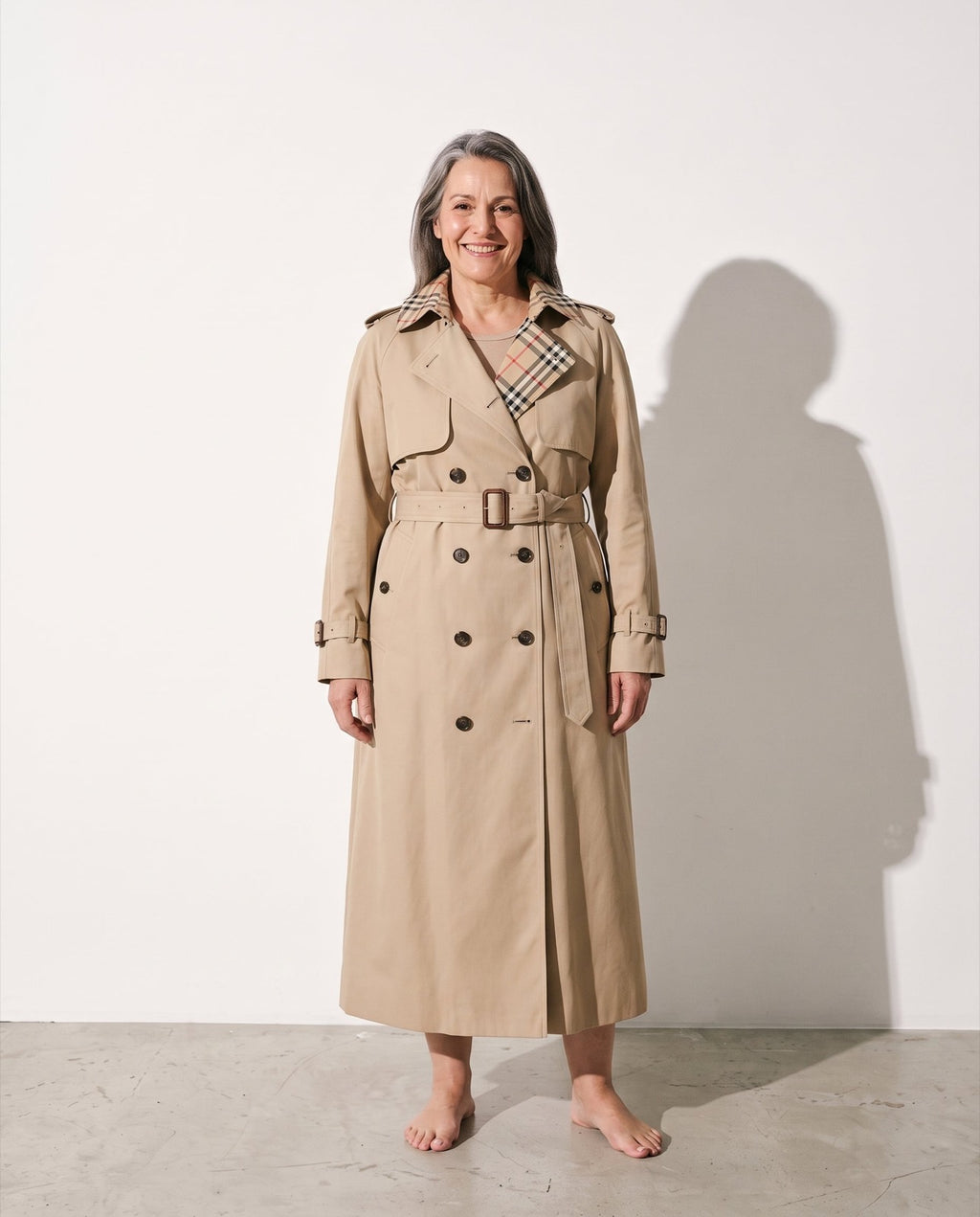 Lange Trenchcoat Dames met Ceintuur - afbeelding 1
