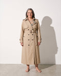 Lange Trenchcoat Dames met Ceintuur - afbeelding 1