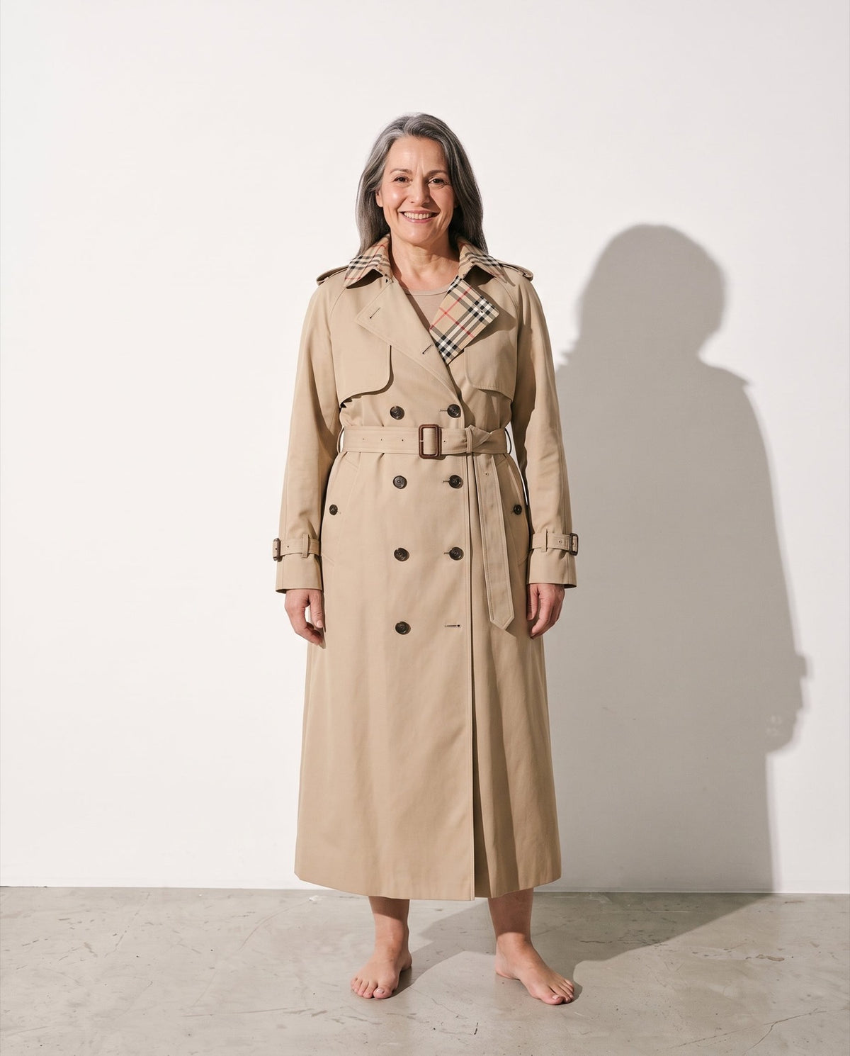 Lange Trenchcoat Dames met Ceintuur - afbeelding 1
