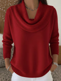 Merino Trui Dames met Watervalhals - afbeelding 1
