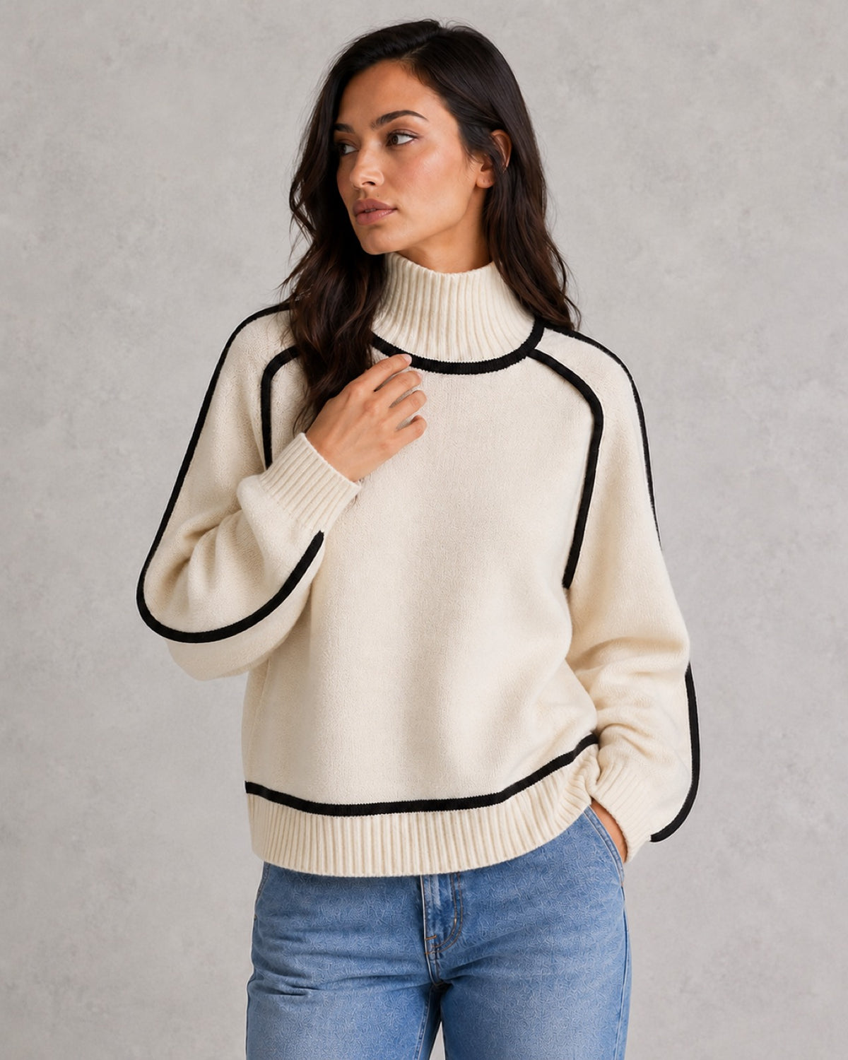 Wollen Coltrui Dames met Kasjmierlook - afbeelding 4