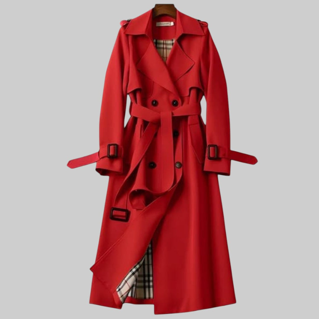 Lange Trenchcoat Dames met Ceintuur - afbeelding 3