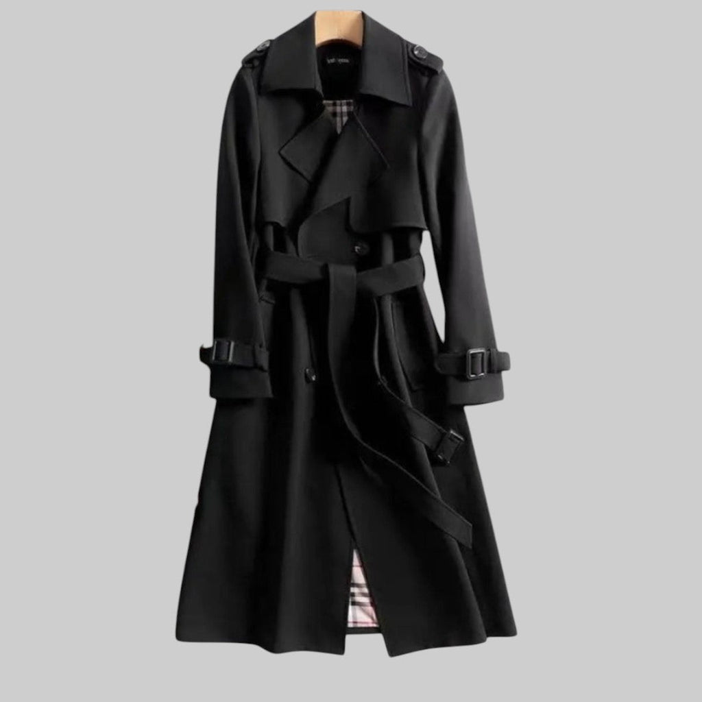 Lange Trenchcoat Dames met Ceintuur - afbeelding 5