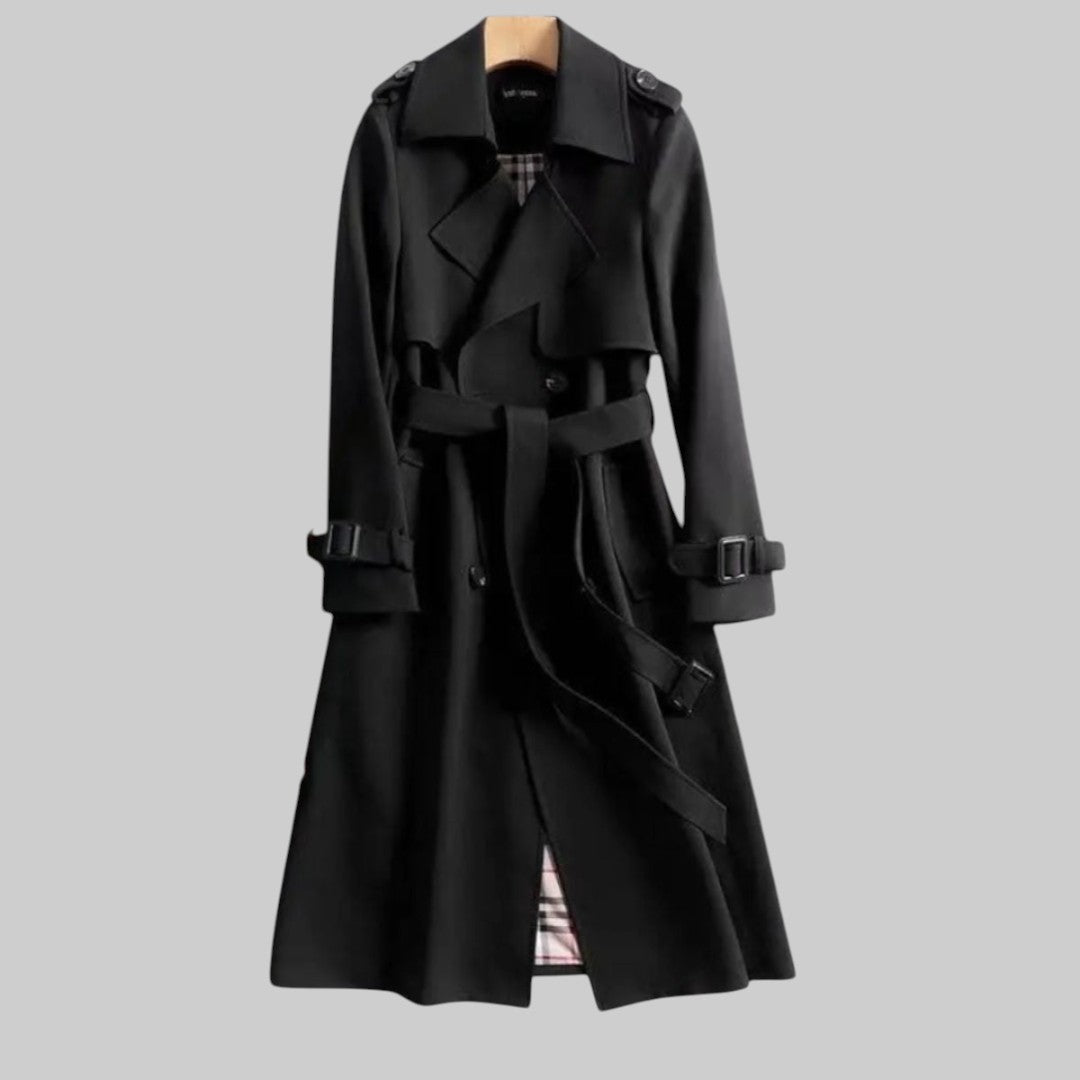 Lange Trenchcoat Dames met Ceintuur - afbeelding 5