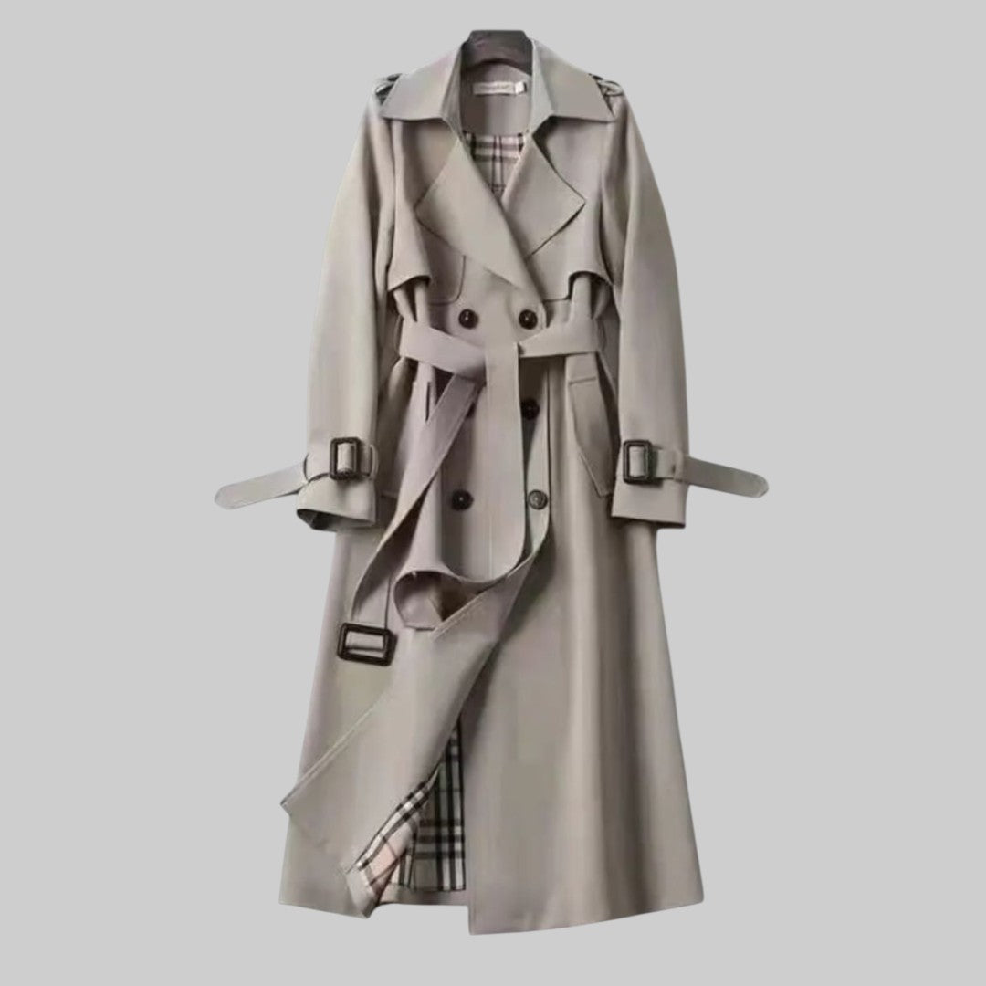 Lange Trenchcoat Dames met Ceintuur - afbeelding 6