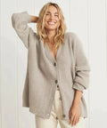 Cashmere Vest Dames met V Hals in Lichtgrijs, productfoto 1