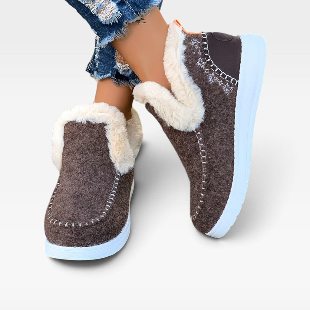 Leren Enkellaarsjes Dames met Hak in Bruin, productfoto 11