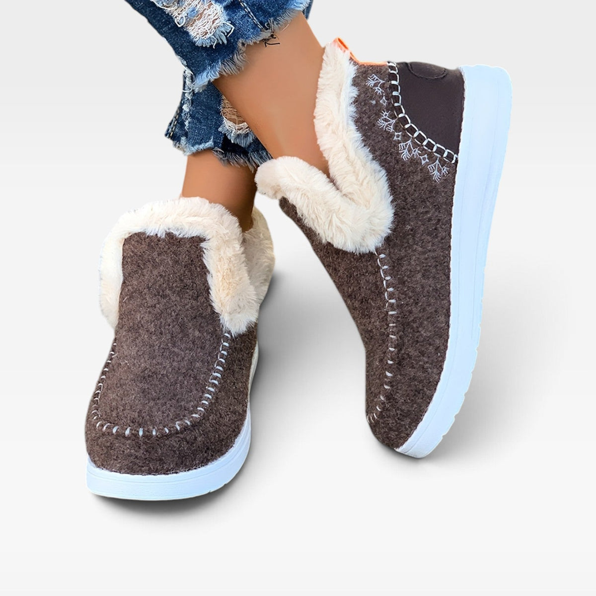 Leren Enkellaarsjes Dames met Hak in Bruin, productfoto 11