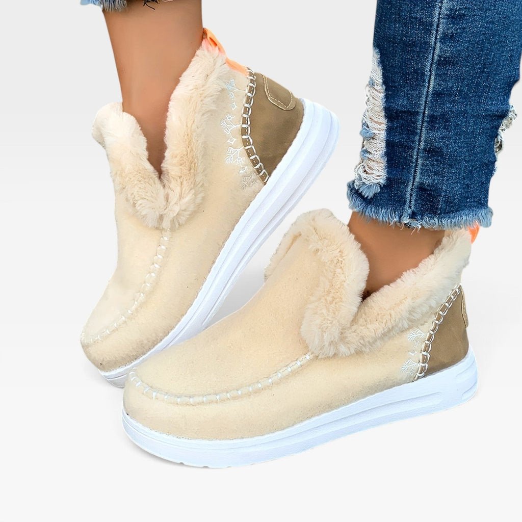 Leren Enkellaarsjes Dames met Hak in Beige, productfoto 7