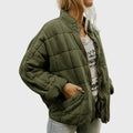 Gewatteerd Jasje Dames in Groen, productfoto