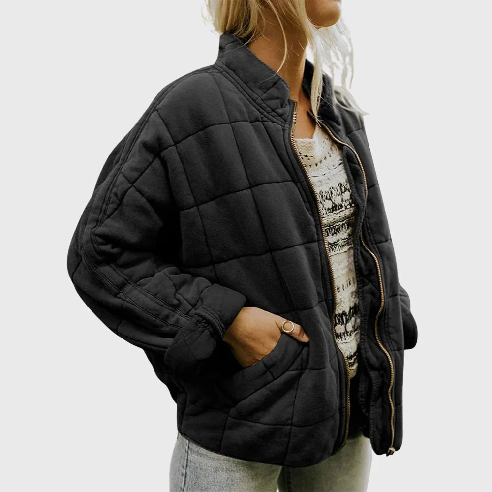 Gewatteerd Jasje Dames in Zwart, productfoto