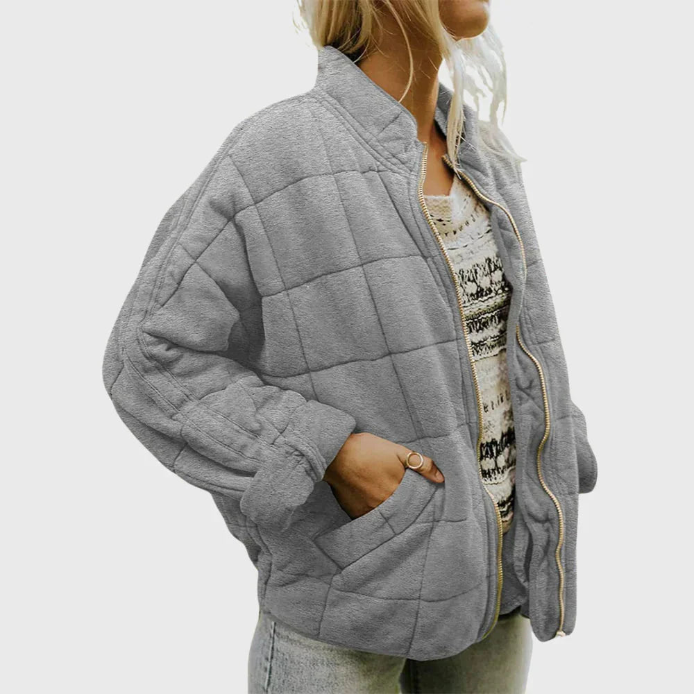 Gewatteerd Jasje Dames in Grijs, productfoto