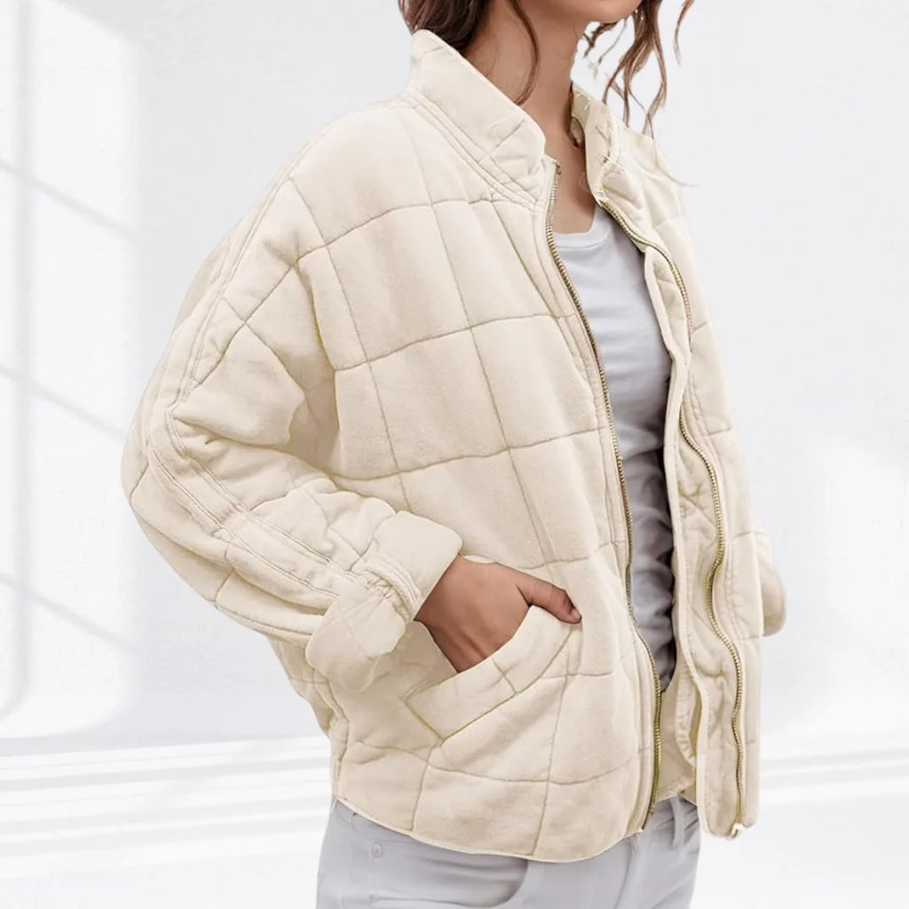 Gewatteerd Jasje Dames in Crème, productfoto