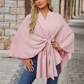 Poncho Dames One Size in Oudroze, productfoto