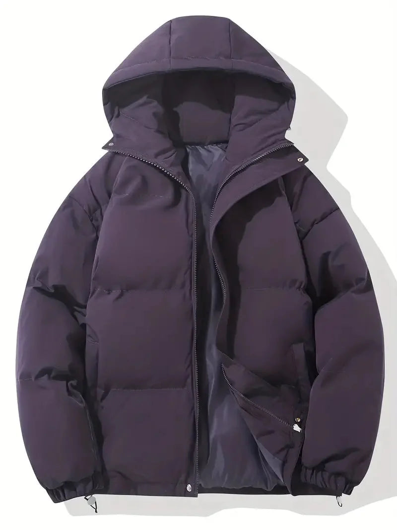 Gewatteerde Jas Dames met Hoge Kraag in Violet, productfoto