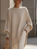 Oversized Poncho Trui Dames in Beige, productfoto