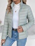 Korte Pufferjas Dames met Rits in Groen, productfoto