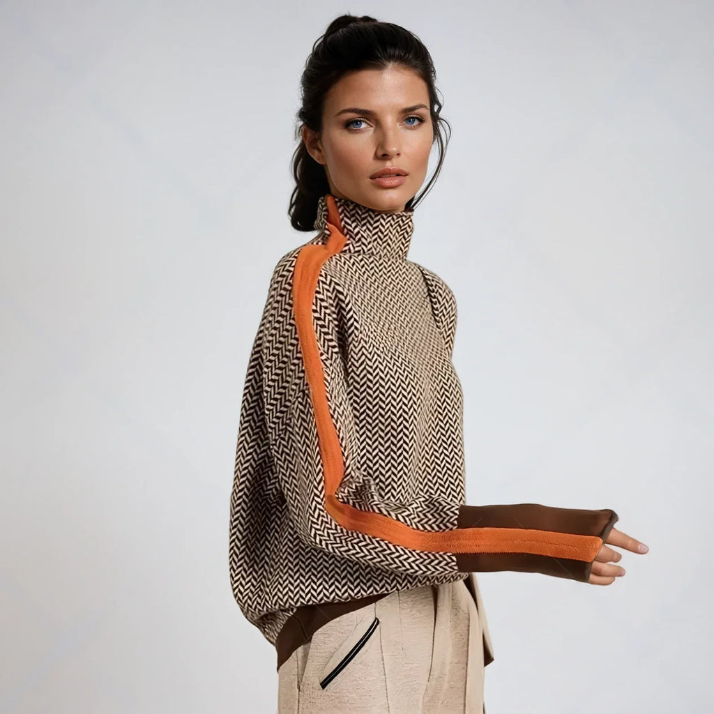 Coltrui Dames met Contraststreep in Oranje, productfoto