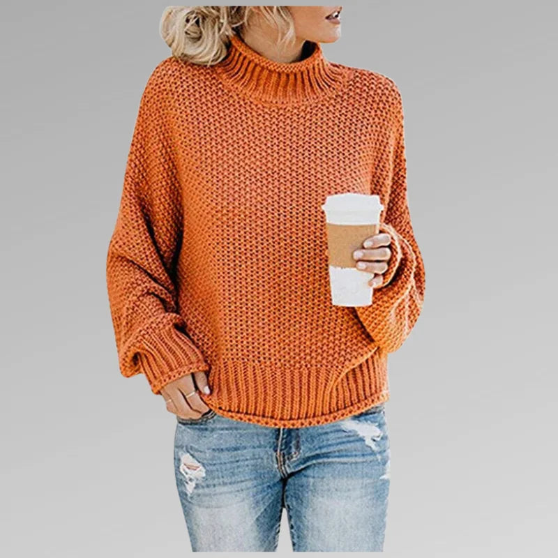 Grofgebreide Coltrui Dames in Oranje, productfoto