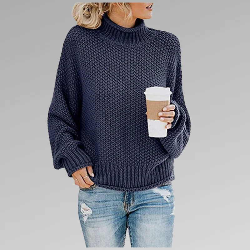 Grofgebreide Coltrui Dames in Blauw, productfoto