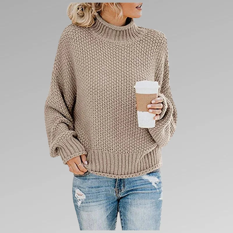 Grofgebreide Coltrui Dames in Beige, productfoto