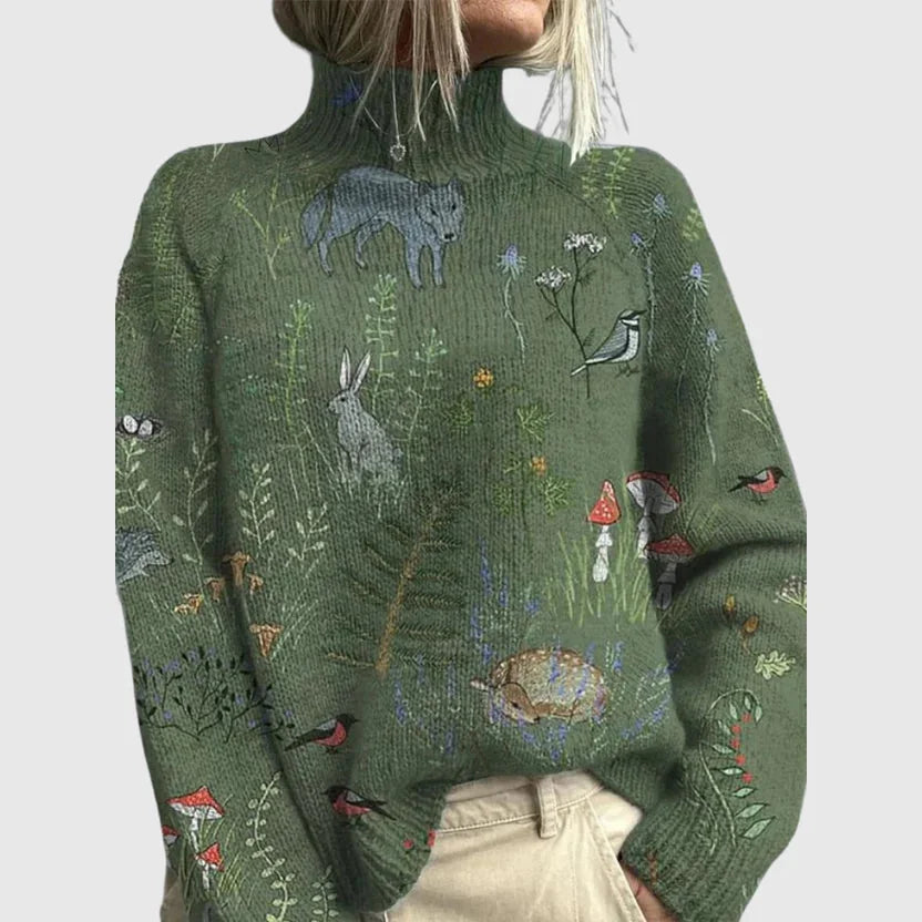 Coltrui Dames met Print in Groen, productfoto