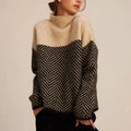 Coltrui Dames met Chevronpatroon in Beige, productfoto