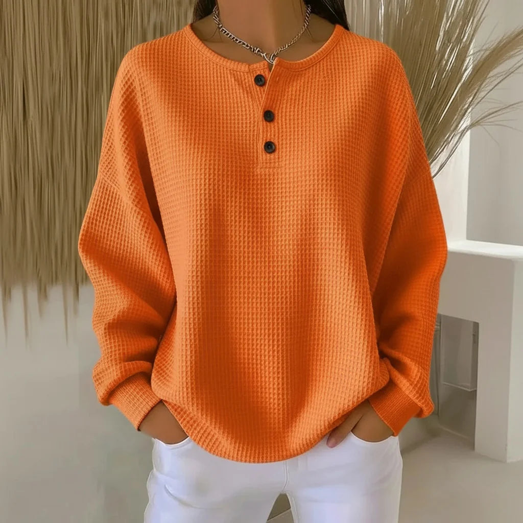 Wafeltrui Dames met Knoopjes in Oranje, productfoto