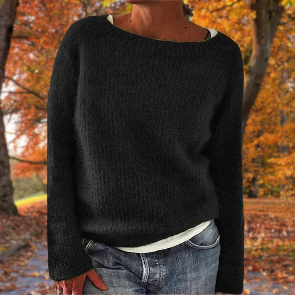 Wollen Trui Dames Merino in Zwart, productfoto