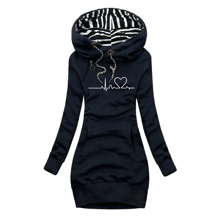 Truijurk Dames met Capuchon in Donkernavy, productfoto