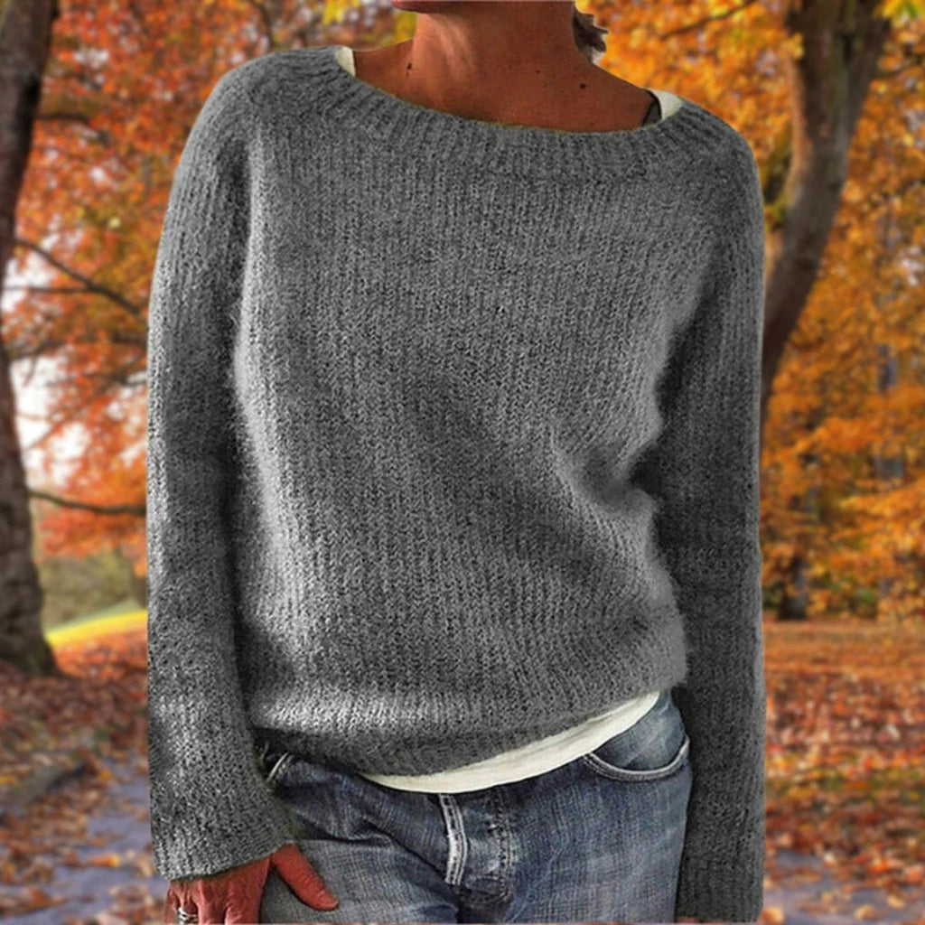 Wollen Trui Dames Merino in Grijs, productfoto