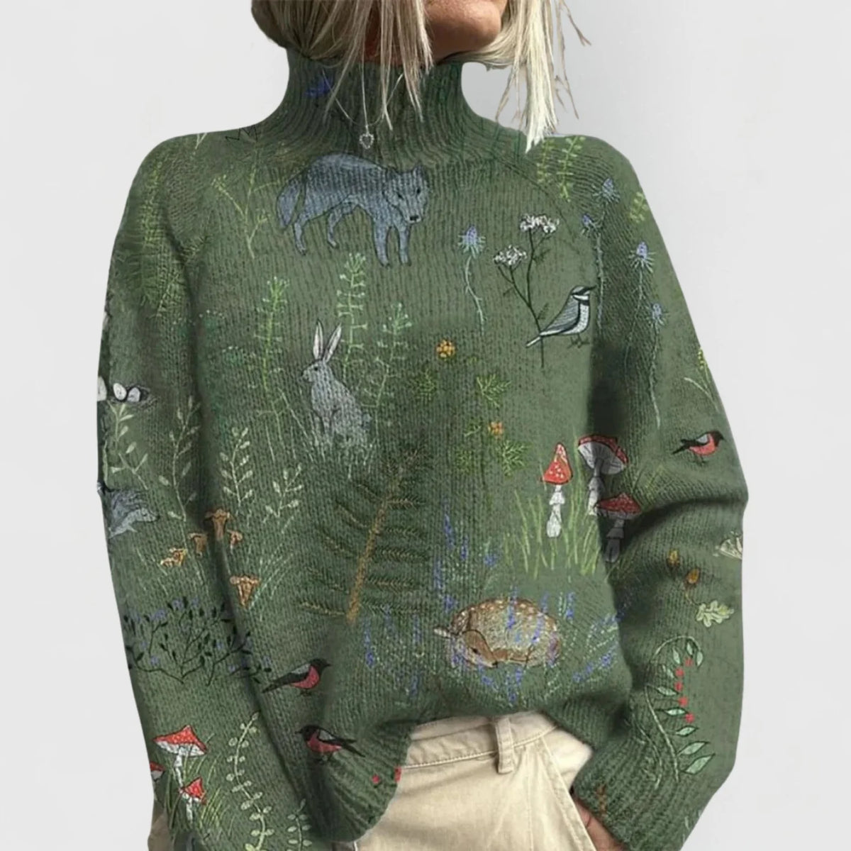 Coltrui Dames met Bosmotief in Groen, productfoto