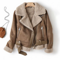Korte Winterjas Dames met Sherpa Voering in Walnootbruin, productfoto 1