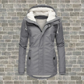 Tussenjas Dames met Afneembare Capuchon in Grijs, productfoto 2