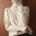 Wollen Coltrui Dames met Lange Mouwen in Beige, productfoto 1